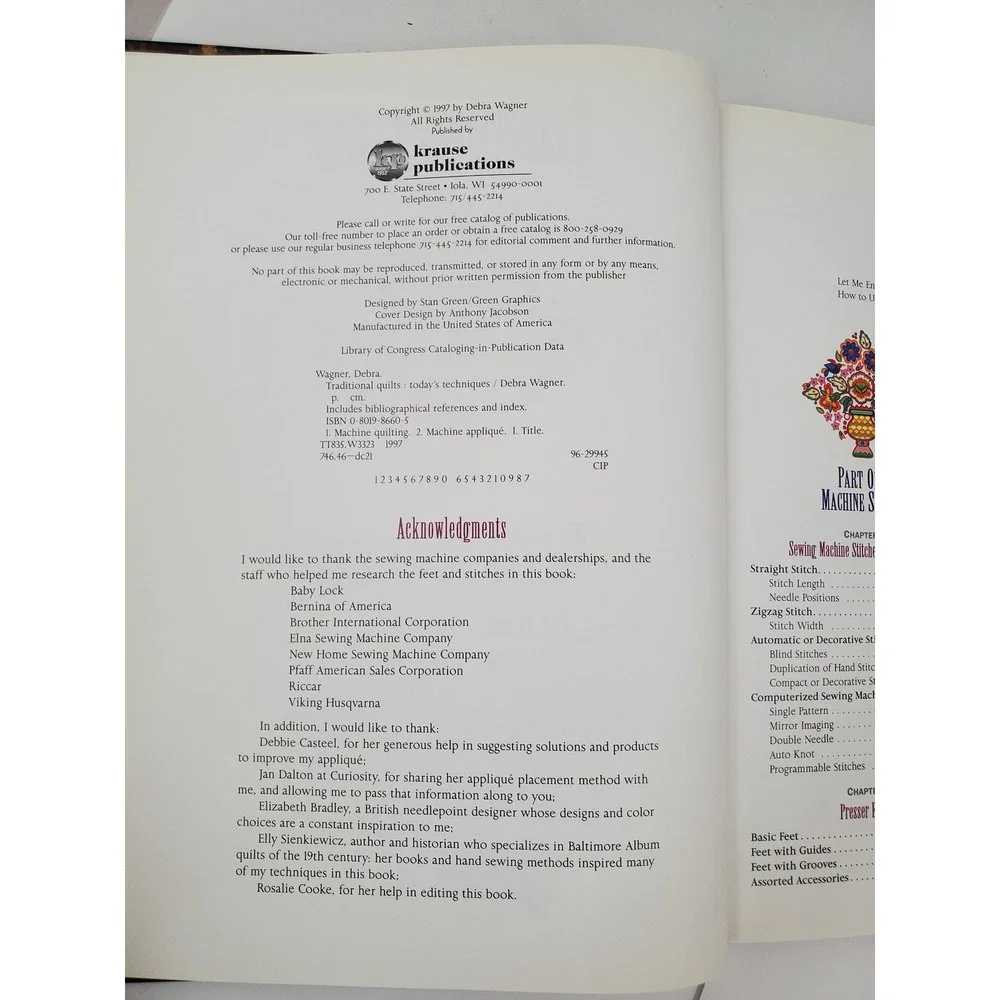 Traditional Quilts Today's Techniques Debra Wagner Machine Quilting Book 1997